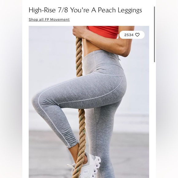 NWT Free People You’re a Peach leggings